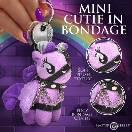 (image for) Raven Plum Bondage Pony Keychain - Purple