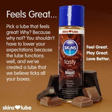 (image for) Skins Double Chocolate Water Based Lubricant 4.4 fl oz (130ml)