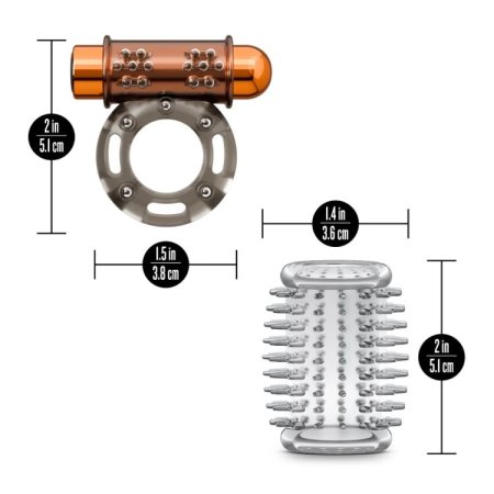 (image for) Stay Hard - Basic Vibrating Cock Ring Set with Sleeve