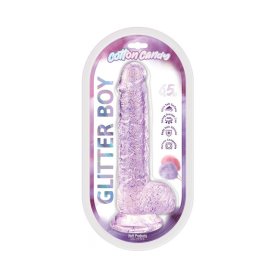 Cotton Candy - Glitter Boy 7" Suction Cup Dildo pink