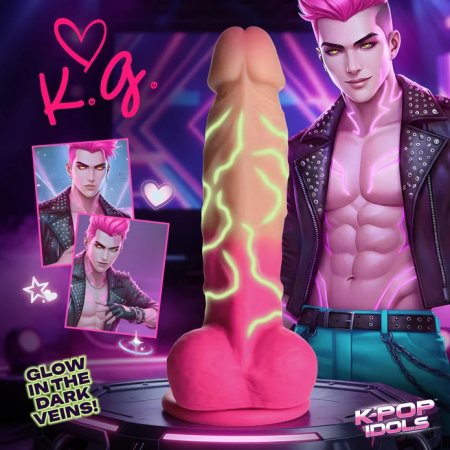 (image for) K.G. Silicone Dildo with Balls