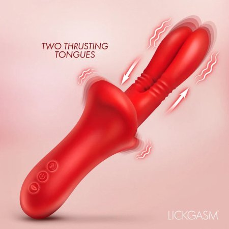 (image for) Double Licker Thrusting Silicone Vibrator