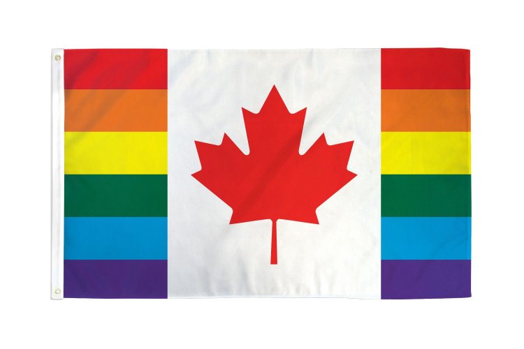 (image for) Rainbow Canada Flag 3\' X 5\' Polyester