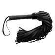 (image for) Leather Flogger - Black with Black