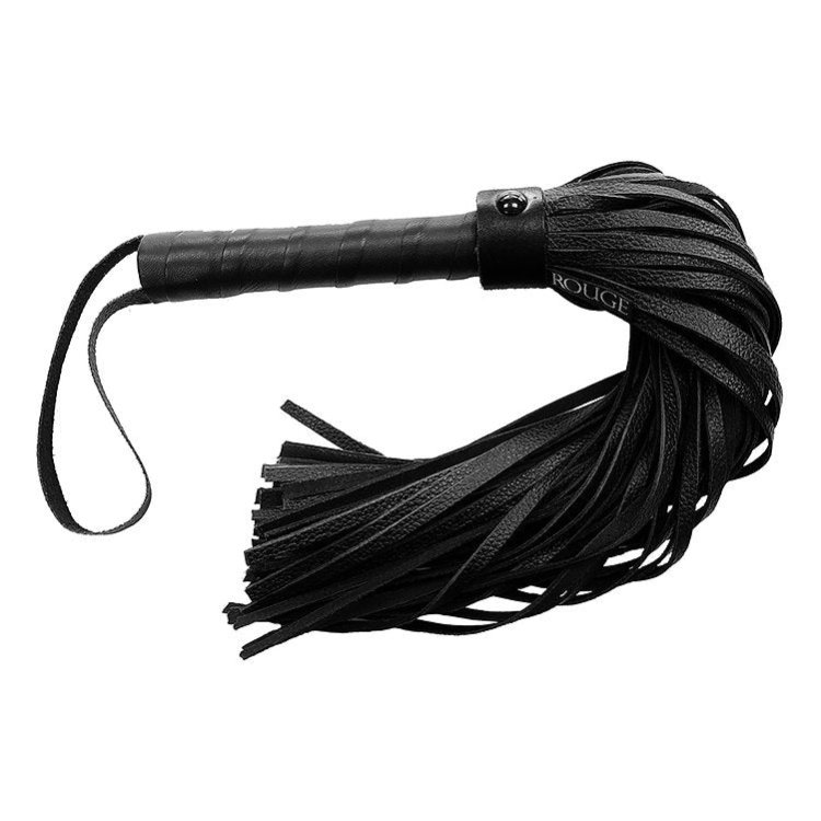 (image for) Leather Flogger - Black with Black