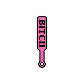 Enamel Pin: Bitch Paddle - Pink/Black * Enamel Pin: Bitch Paddle - Pink/Black *
