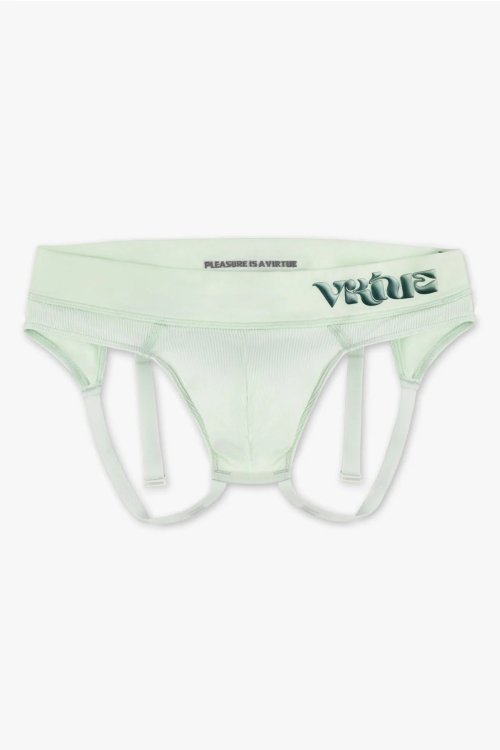 (image for) Mens Medium - JockVStrap Rib Briefs - Mint