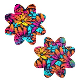 Neon Flowers Petal Breast Pasties