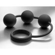 (image for) Tom of Finland Cock Ring w 3 heavy balls