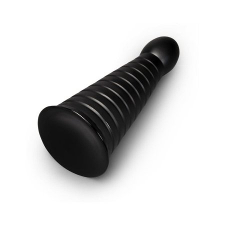 (image for) CONE - 10" TAPERED & RIBBED DILDO WITH SUCTION CUP