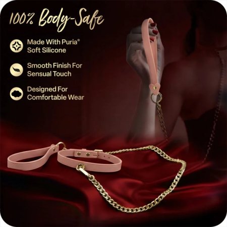 (image for) Temptasia Ardor - Silicone Collar & Leash - Pink