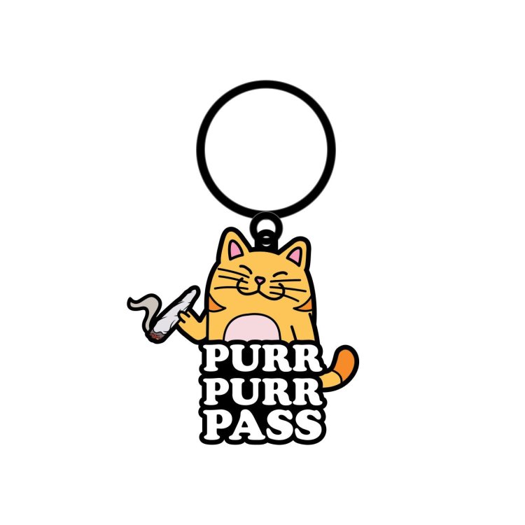 (image for) Purr Purr Pass Keychain