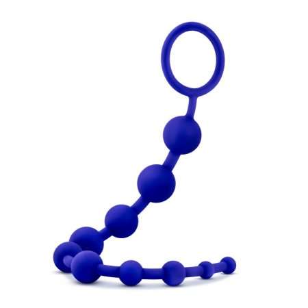 (image for) Luxe Silicone 10 Beads - Indigo Blue