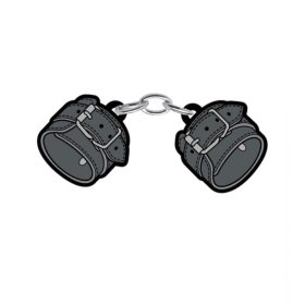 Enamel Pin: Large Leather Handcuffs * Enamel Pin: Large Leather Handcuffs *