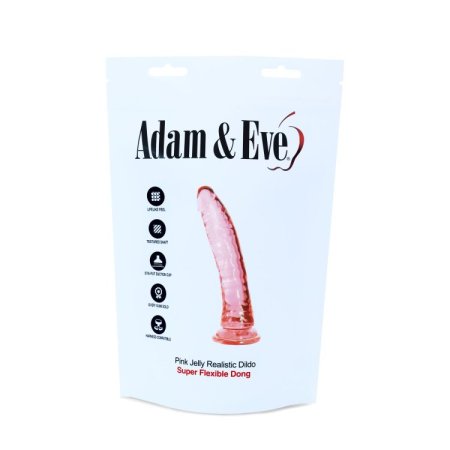 (image for) Adam & Eve Pink Jelly Realistic Dildo