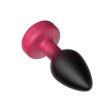 (image for) RUBY Ombre - MEDIUM Cheeky Charms Eluxe Vibrating Plug With Remote - Clear Gem