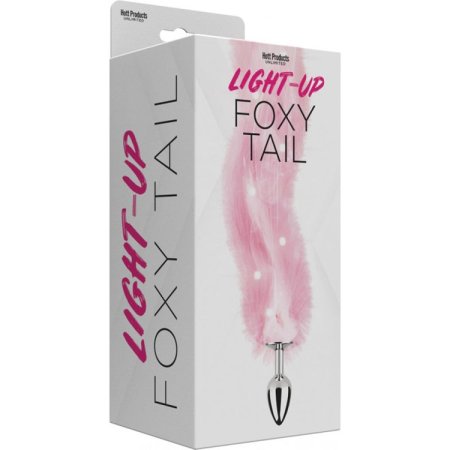(image for) Light Up Foxy Tail Butt Plug - Pink