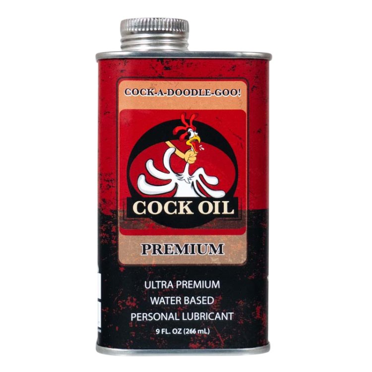 (image for) Cock Oil Water-Based Lubricant – Metal Can with Inner Plastic Liner 9 oz