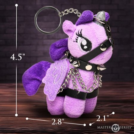 (image for) Raven Plum Bondage Pony Keychain - Purple