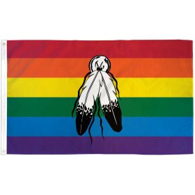 Two Spirit Rainbow Flag 3x5' Polyester Two Spirit Rainbow Flag 3x5' Polyester