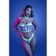 (image for) SUPERNATURAL Glow-in-the-dark zipper bra top & panty (White)
