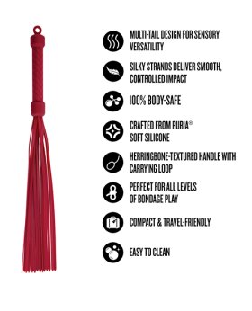 Temptasia Ardor - Silicone Flogger - Red Temptasia Ardor - Silicone Flogger - Red