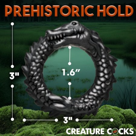 (image for) Black Caiman Silicone Cock Ring
