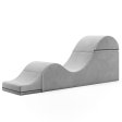 (image for) Aria Flip Chaise 18 Inch Wide - Convertible Sex Chair and Bed Bench, Grey