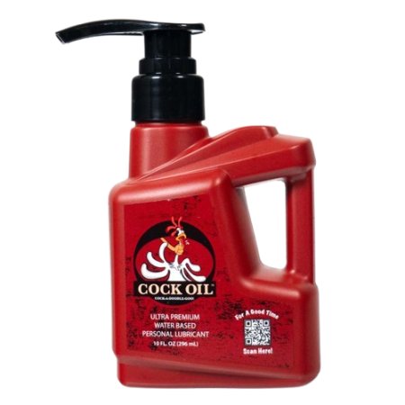 (image for) Cock Oil Water-Based Lubricant – Plastic Bottle with Pump Top 10 oz