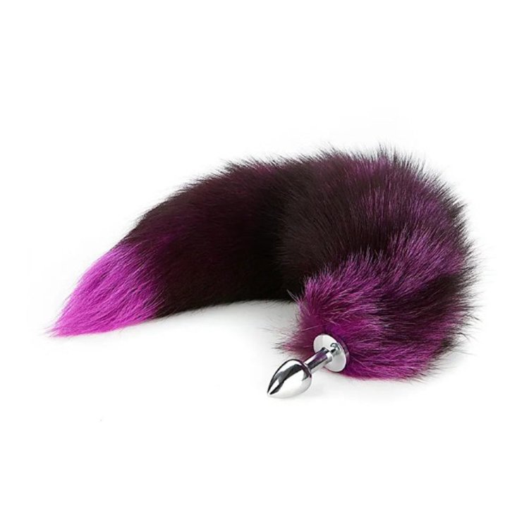 (image for) Real Fox Tail Plug - Large - Purple