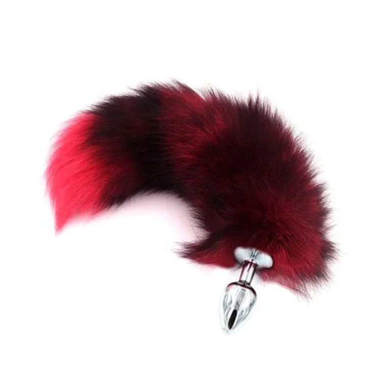 (image for) Real Fox Tail Plug - Large - Red
