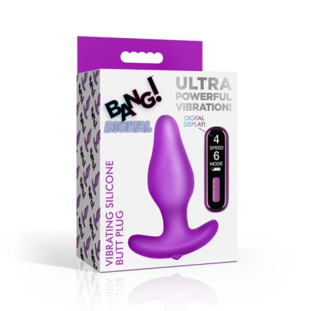 (image for) Vibrating Silicone Butt Plug with Digital RC
