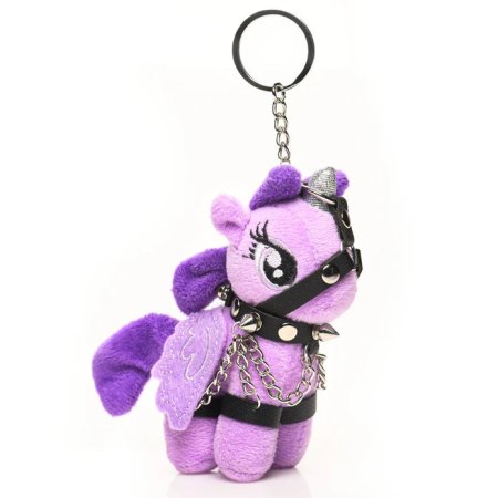 (image for) Raven Plum Bondage Pony Keychain - Purple