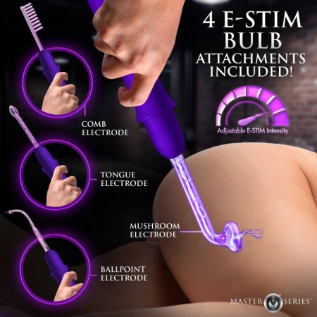 (image for) Elektrawand Rechargeable Violet Wand with Attachments - Purple