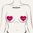 (image for) Pink I Love Your Body Heart Pasties by JennaJean8
