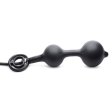 (image for) Devils Rattle Inflatable Silicone Anal Plug with Cock and Ball Ring