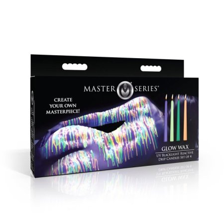 (image for) UV Blacklight Reactive Drip Candles 4pk