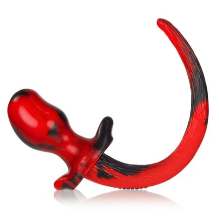 (image for) BEAGLE, puppy tail buttplug, RED SWIRL, Medium