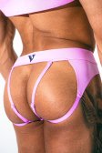 (image for) Mens Medium - JockVStrap Sheer Briefs - Taffy
