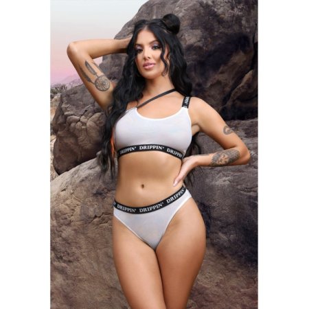 (image for) Drippin' One-Shoulder Crop Top & Cheeky Panty