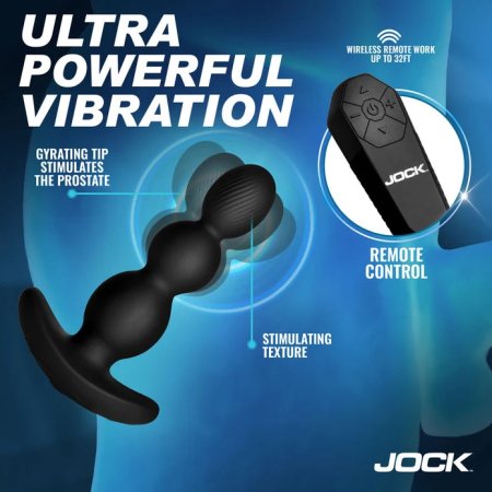 (image for) Gyro-X Gyrating & Vibrating Silicone Butt Plug w/ remote