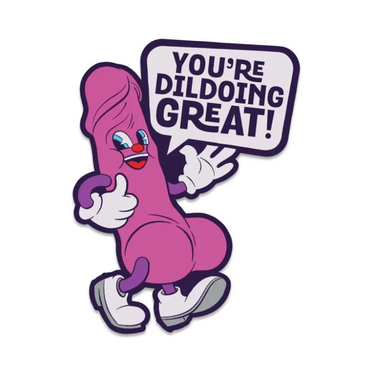 (image for) Fuck Buddies: You’re Dildoing Great Enamel Pin *