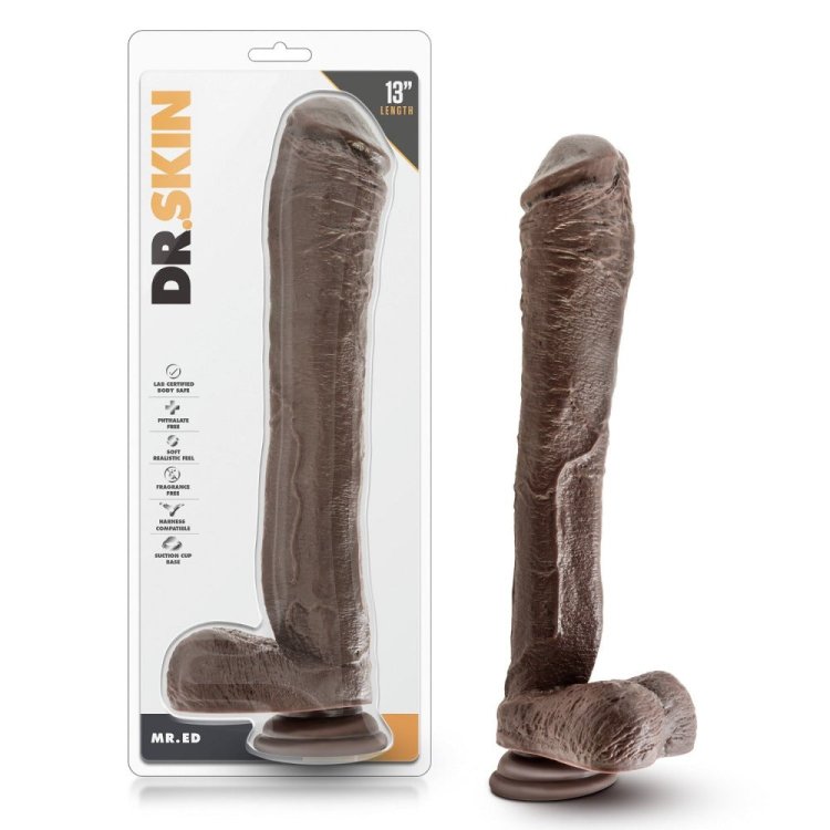 (image for) Dr Skin Mr Ed 13\" Dildo - Chocolate