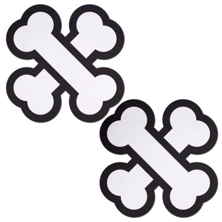 (image for) White Crossbone Breast Pasties