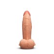 (image for) b-Vibe Slipskin Realistic Silicone Dildo 7" Girthy - Mocha