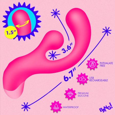 (image for) Gyro Rabbit Silicone Vibrator - Pink