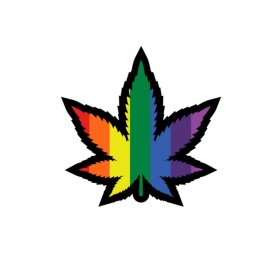 Enamel Pin: Rainbow Weed Leaf Enamel Pin: Rainbow Weed Leaf
