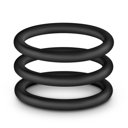 (image for) Silicone Cock Ring Trio - foil package*