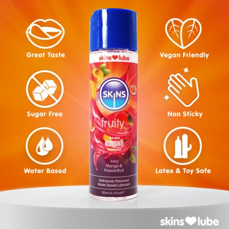(image for) Skins Mango & Passion Fruit Water Based Lubricant 4.4 fl oz