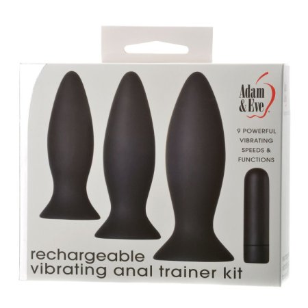 (image for) Adam & Eve Rechargeable Vibrating Anal Plug Trainer Kit
